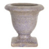 Fialový keramický květináč s patinou v antickém stylu Tasse – Ø 12*12 cm