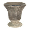 Hnědý keramický květináč s patinou v antickém stylu Tasse – Ø 13*13 cm