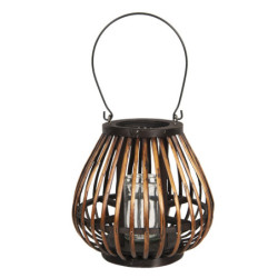 Závěsná přírodní lucerna Eudo - Ø 23*22 cm