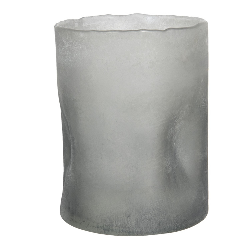 Matný skleněný prohnutý svícen Matt - Ø 15*20 cm