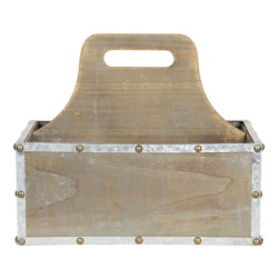 Dřevěný box s držadlem - 28*19*24 cm