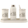 Koupelnový porcelánový set Le Bain - Ø 7*21 cm / Ø 7*11 cm / Ø 7*11 cm / 27*10*3 cm