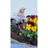 Dekorace králičího páru na houpacím koníkovi - 13*4*14 cm