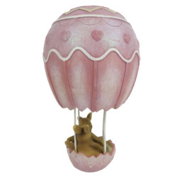 Dekorace králíčků v horkovzdušném balónu - 11*11*19 cm