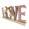 Velikonoční dekorace králíků Love - 19*3*9 cm