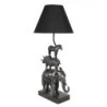 Stolní lampa s černým stínidlem a dekorací zvířat Safari - 32*27*65 cm