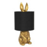 Stolní lampa v designu zlatého zajíce s textilním stínidlem – Ø 20*42 cm / E27