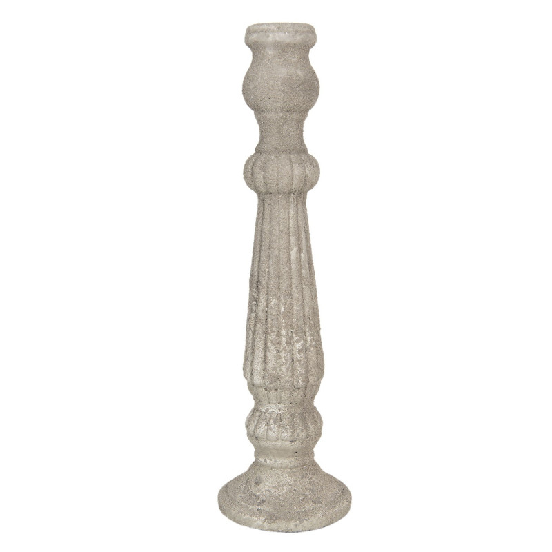 Béžový vintage cementový svícen Florent - Ø 15*52 cm