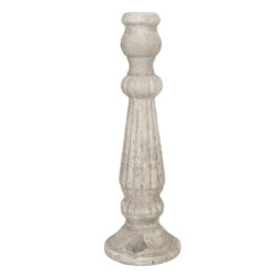 Béžový vintage cementový svícen Florent - Ø14*42 cm