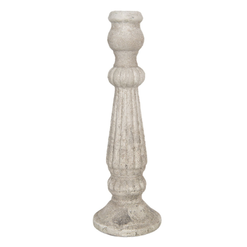 Béžový vintage cementový svícen Florent - Ø14*42 cm