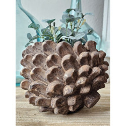 Cementový květináč v designu šišky Cone – Ø 15*12 cm