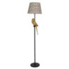 Stojací lampa se vzorovaným stínidlem a dekorací papouška – Ø 37*165 cm E27