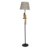 Stojací lampa se vzorovaným stínidlem a dekorací papouška – Ø 37*165 cm E27