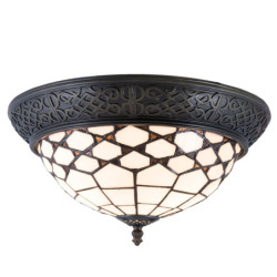 Stropní svítidlo Tiffany Roof -	Ø 38*19 cm / E14/Max. 2x40 Watt