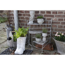 Květináč v designu busty hlavy s květinami Tete - 16*15*13 cm