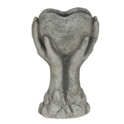 Květináč v designu rukou držících srdce Mains - 19*13*34 cm