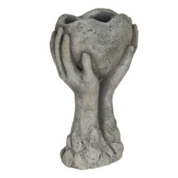 Květináč v designu rukou držících srdce Mains - 19*13*34 cm
