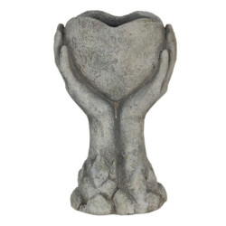 Květináč v designu rukou držících srdce Mains - 19*13*34 cm