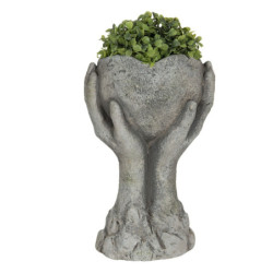 Květináč v designu rukou držících srdce Mains - 19*13*34 cm