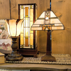 Stolní Tiffany lampa Blossom - Ø 16*32 cm