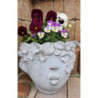 Květináč v designu hlavy s květinovým věncem Tete - 30*27*26 cm