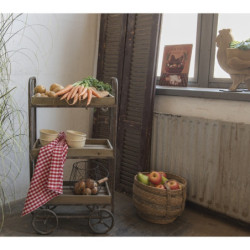 Béžová keramická miska s dekorem slepičky Chicken Rustic - Ø 13 * 8 cm