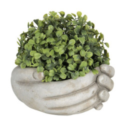 Béžový květináč v designu sepjatých rukou Jointes - 16*15*8 cm