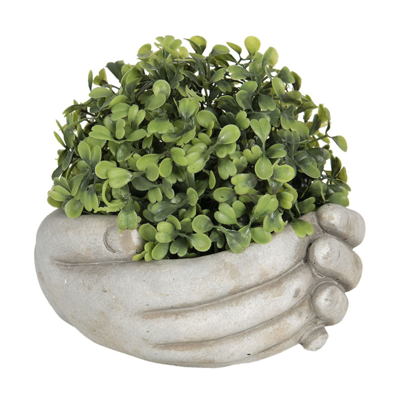 Béžový květináč v designu sepjatých rukou Jointes - 16*15*8 cm
