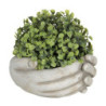 Béžový květináč v designu sepjatých rukou Jointes - 16*15*8 cm