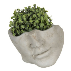 Květináč v designu nedokončené sochy hlavy - 21*19*14 cm
