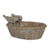 Cementové krmítko/pítko pro ptáčky v designu košíku - 24*19*11 cm