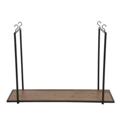 Černá kovová závěsná police Milano - 90*33*60 cm