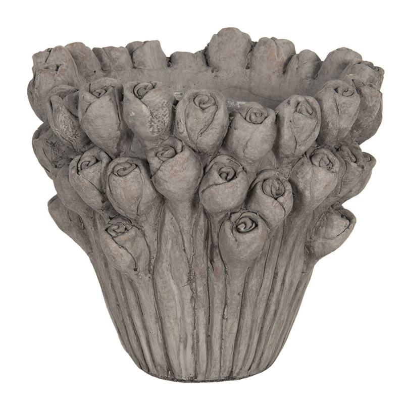 Květináč s dekoracemi růží Rhode – Ø 23*21 cm