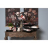Tmavě tyrkysová květovaná vintage taška Colette - 29*14*26 cm