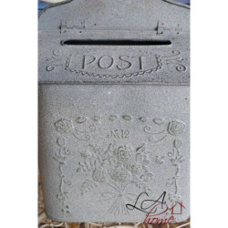 Šedá vintage poštovní  schránka - 26*10*35 cm