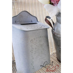 Šedá vintage poštovní  schránka - 26*10*35 cm
