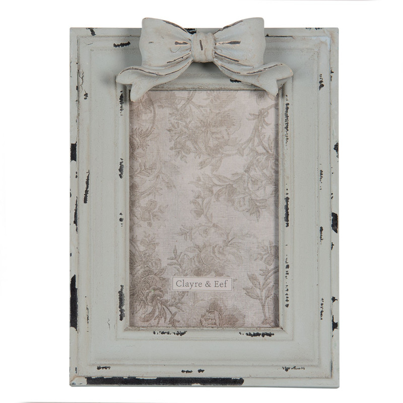 Velký vintage fotorámeček s mašlí - 16*3*21 cm / 10*15 cm