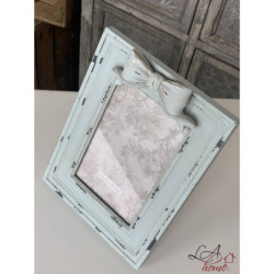 Velký vintage fotorámeček s mašlí - 16*3*21 cm / 10*15 cm