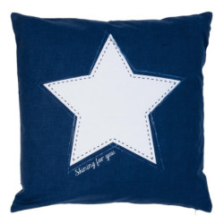 Modrý povlak na polštář Shining for you - 40*40 cm