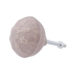 Světle hnědá úchytka Ornamento - Ø 4*4 cm