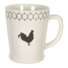 Krémový hrnek s motivem kohouta Rural - 16*11*10 cm / 0,3L