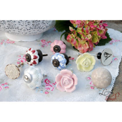 Světle hnědá úchytka Ornamento - Ø 4*4 cm