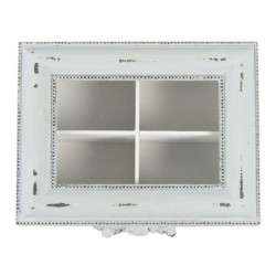 Krémovo - modrý box na čajové sáčky Rossien - 20*17*9 cm
