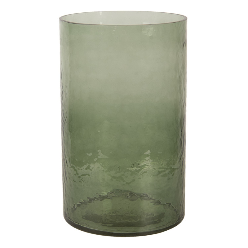 Skleněný svícen se zakaleným sklem - 15*25 cm