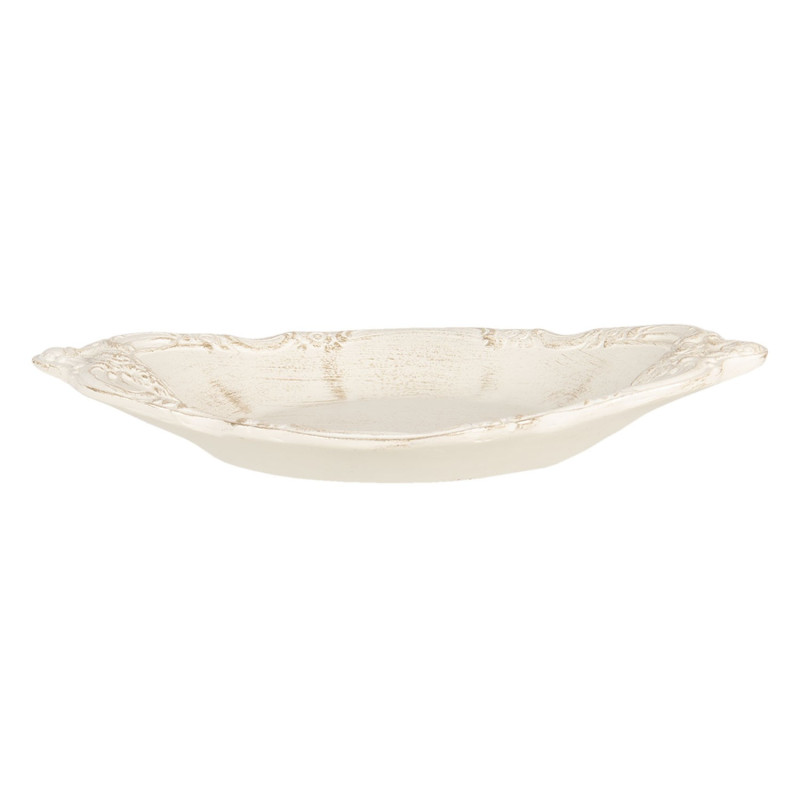 Béžová antik dekorativní mísa Anett s patinou- 23*3*14 cm
