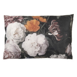 Vintage polštář s květinovým motivem a výplní - 60*40 cm