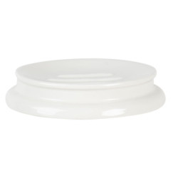 Porcelánová kulatá bílá mýdlenka Circle - Ø 12*2 cm