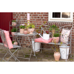 Růžový keramický květináč s popraskáním Alessia XS - Ø 11*10 cm