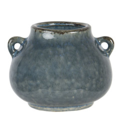Modro zelený obal Flora s uchy - 17*16*13 cm