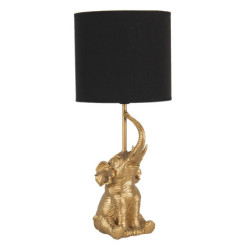 Zlato černá stolní lampa Slůně - Ø 20*46 cm / E27